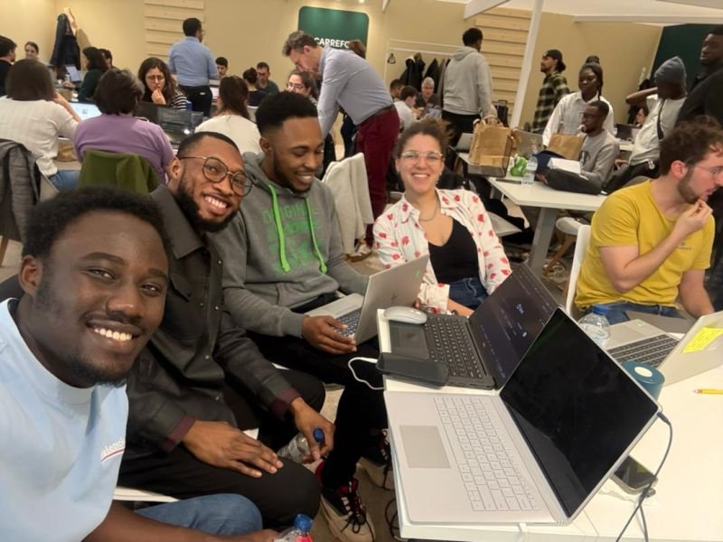 AI2 students working in teams at the GAIA hackathon, Paris 2026