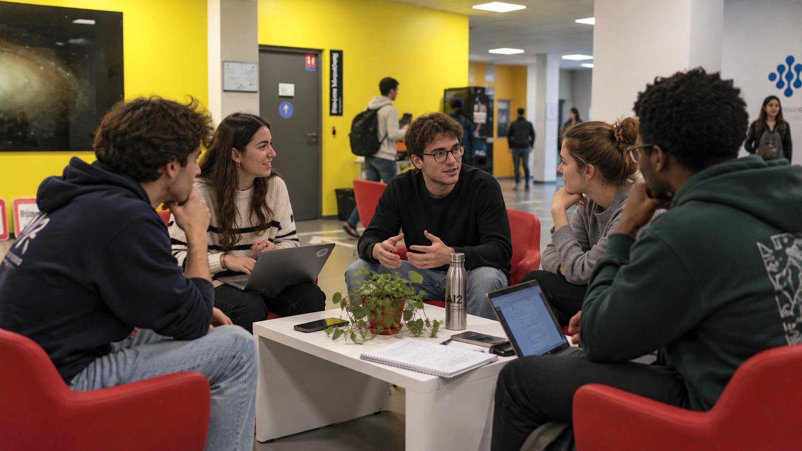 Sharing ideas on campus