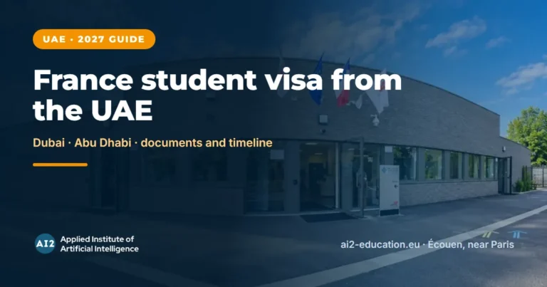France Student Visa from the UAE, AI2 campus at the Hub Nikola Tesla, Écouen